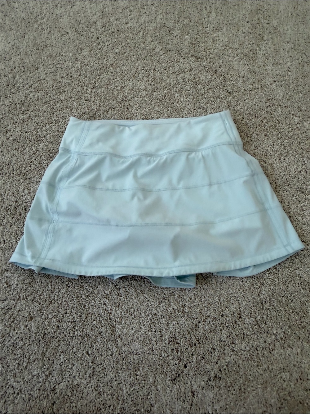lululemon athletica pale blue zipper athletic skirt